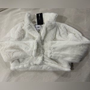 Faux Fur Crop Sweater